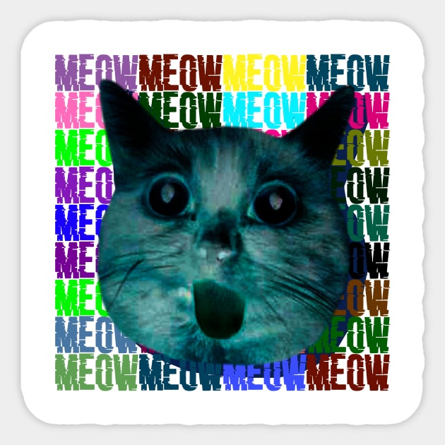 cat rofl meow mem space nature Sticker by denpoolswag